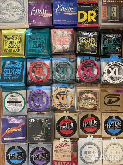 Струны DAddario, Ernie Ball и др. разные