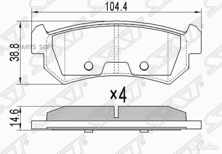 SAT ST96405131 Колодки тормозные дисковые