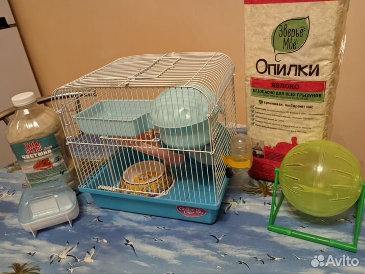 Клетка для джунгарского хомяка (комплект)