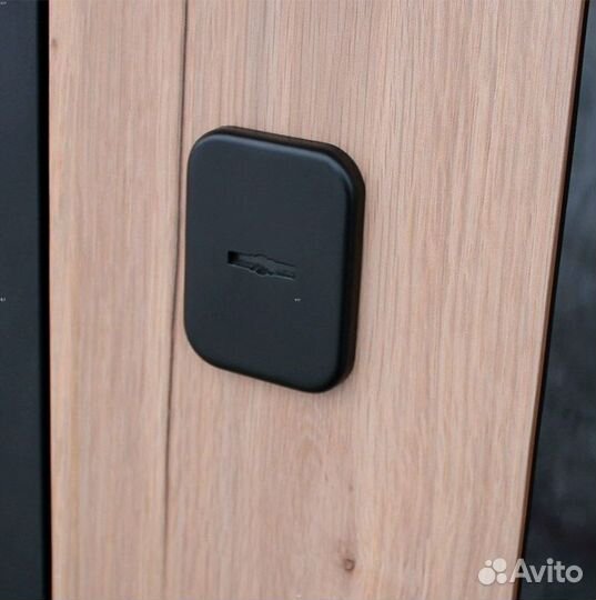 Дверь входная Шагрень Чёрная металлическая