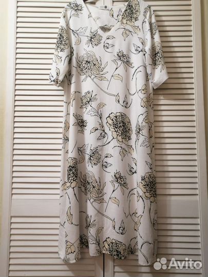 Платье лен 52