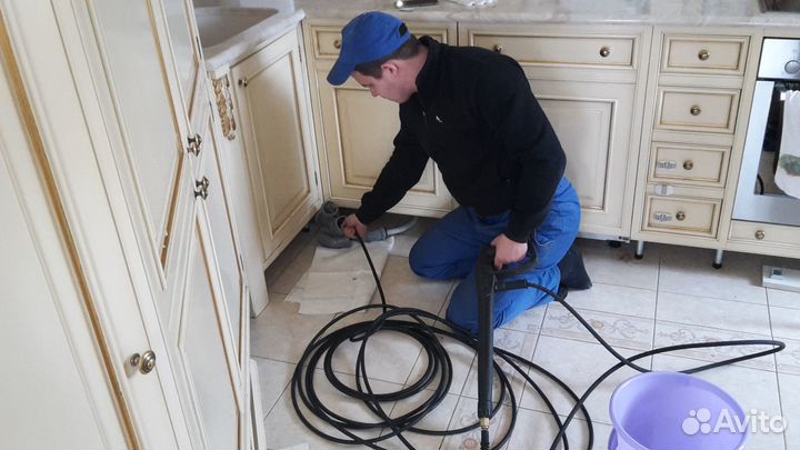 Прочистка канализации, устранение засоров 24/7