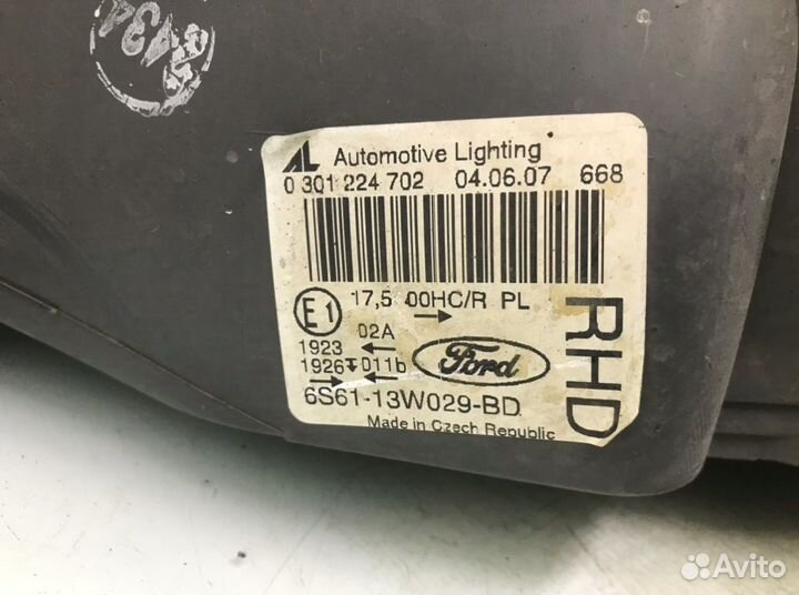 Фара 0301224702 Ford Fiesta 5 (2002-2009)