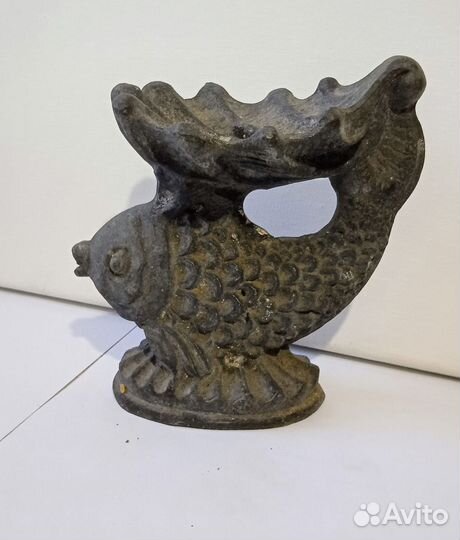 Чугунная пепельница-рыба СССР
