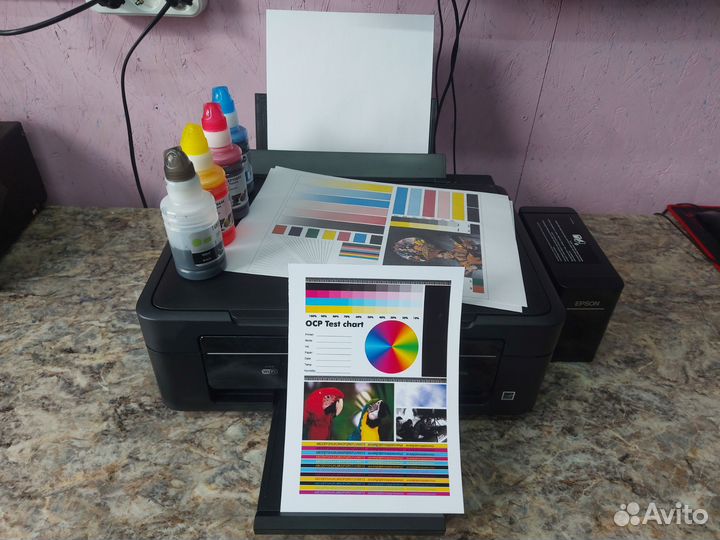 Цветной струйный мфу с Wi-Fi Epson L366