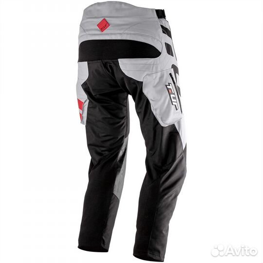 Motorcycle Pants T-ur P-three Light Gray Red