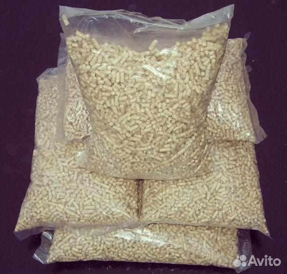 Пеллеты-гранулы белые 8 мм, пакет 15 кг