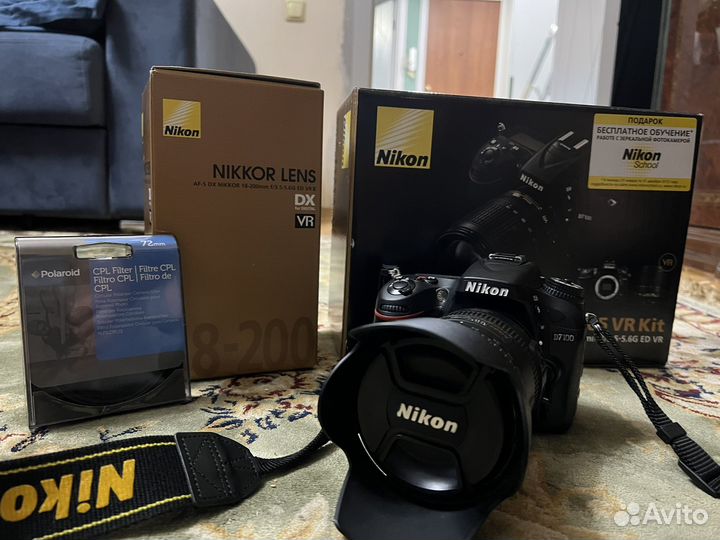 Зеркальный фотоаппарат nikon d7100+объектив 18-200