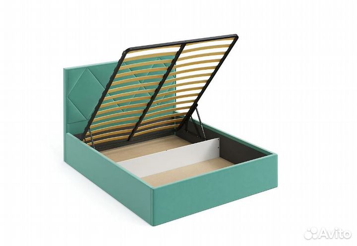 Кровать Дали велюр бирюзовый
