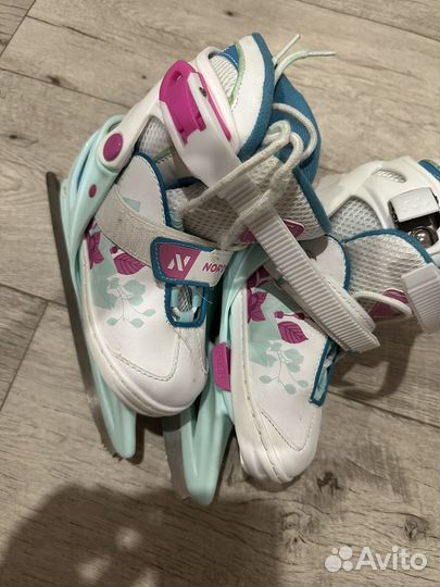 Коньки фигурные раздвижные утепленные детские