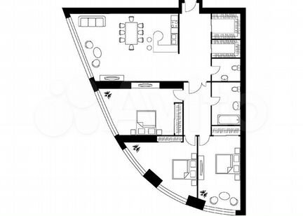 3-к квартира, 166.9 м², 11/56 эт.