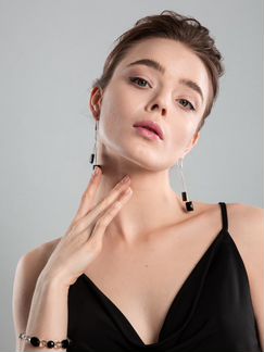 Серьги с ониксом