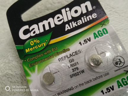 10 батареек Camelion LR521