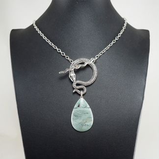 Колье Змейка №9 (яшма)