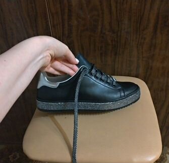 Кожаные полуботинки (кеды), 37-37.5