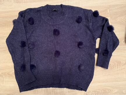 Джемпер с помпонами Zara размер S