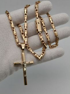 Золотая цепь с крестом