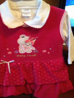 Нарядное плюшевое платьице к празднику 68-80