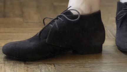 Туфли из натуральной замши, коричневые