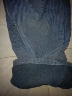 Утепленные вельветовые. джинсы