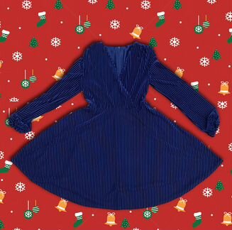 Вечернее платье синее