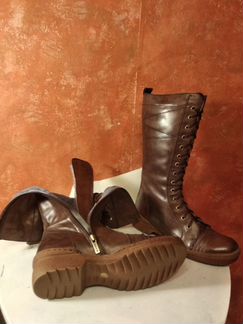 Сапоги зимние кожаные