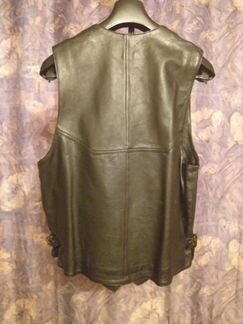 Жилет кожанный мужской новый