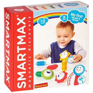 Магнитный конструктор Bondibon SmartMax, Мой первый набор погремушек, 8 деталей (вв4965)