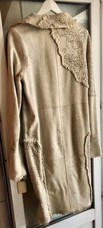 Пальто из натуральной кожи молодого бычка, двустор