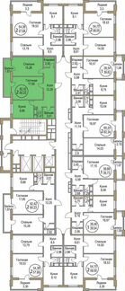 2-к квартира, 64.2 м², 13/19 эт.