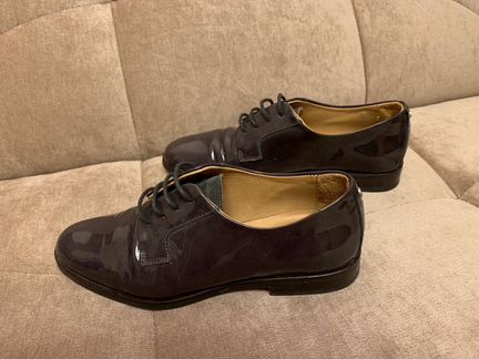 Ботинки Gant кожаные, лаковые, коричн-баклажан (37