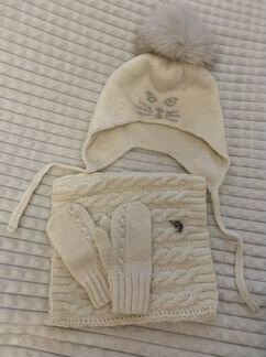 Шапка,снуд, варежки