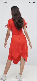 Платье ASOS ассиметричное красное