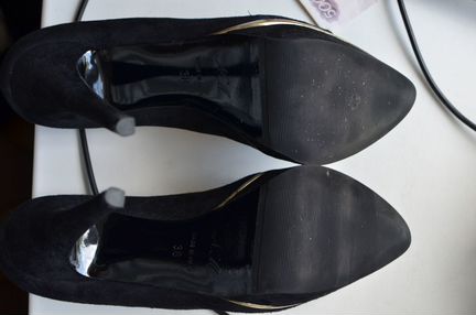 Туфли Nando Muzi замшевые черные р-р 38 как новые