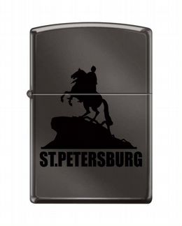 Зажигалка zippo Медный всадник Black Ice