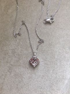 Золотой кулон с цепью 585 пр. с брил. 0.65 ct