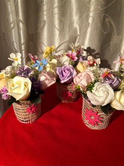 Букет из мыльных роз