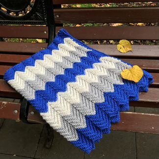 Плед детский из мериносовой шерсти. Ручная работа