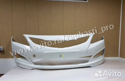 Бампер Белый Хендай Солярис Кристал