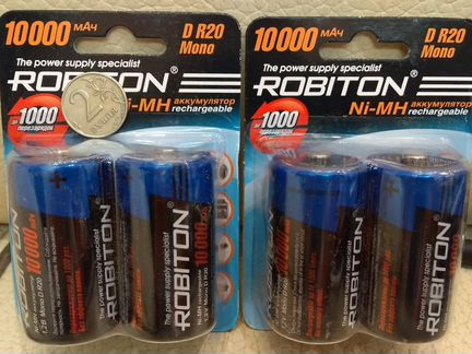 NiMH аккумулятор D/HR20 Robiton 10000mAh 1.2V