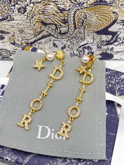 Серьги пусеты Dior Диор новые