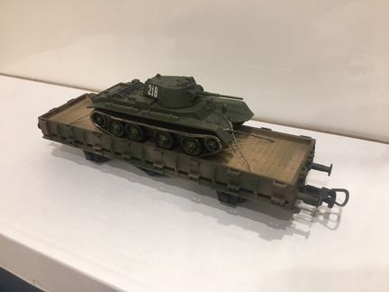 Платформа с танком 1/87 HO pico
