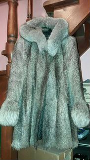 Шуба из нутрии с песцом