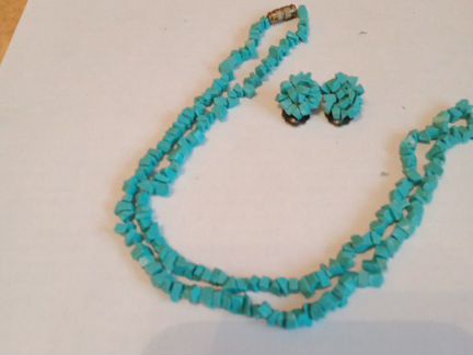 Бирюза. клипсы, браслеты