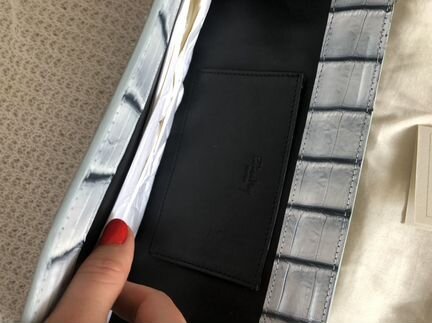 Клатч сумка из кожи крокодила elisa may