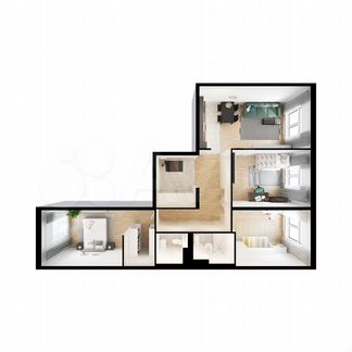 3-к квартира, 91.1 м², 1/14 эт.