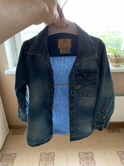 Джинсовая рубашка zara для мальчиков 104