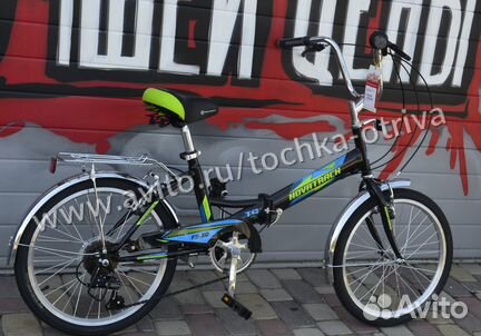 Велосипед Novatrack FS30 black-blue-light green