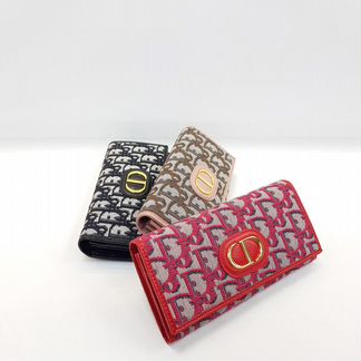 Женский кошелек Christian Dior Диор жаккард кожа