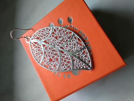 Серебряные сережки в этническом стил